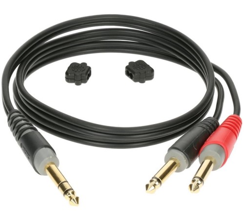 Kabel insertowy Klotz AY1-0600 – Jack stereo 6,3 mm / 2 x Jack 6,3 mm 6 m