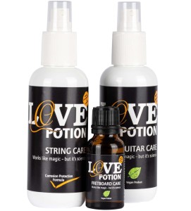 Zestaw preparatów do czyszczenia i konserwacji gitary Ortega OLP-PACK Love Potion Pack 