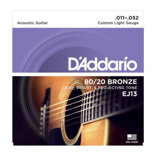 D'addario EJ13 11-52 – struny do gitary akustycznej