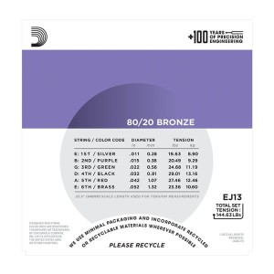 D'addario EJ13 11-52 – struny do gitary akustycznej