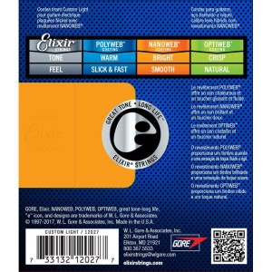 Elixir NANOWEB 09-46 Custom Light – struny do gitary elektrycznej