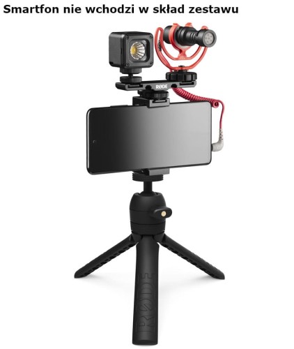 Rode Vlogger Kit Universal – zestaw do filmowania i rejestracji dźwięku dla smartfonów z wejściem 3,5 mm