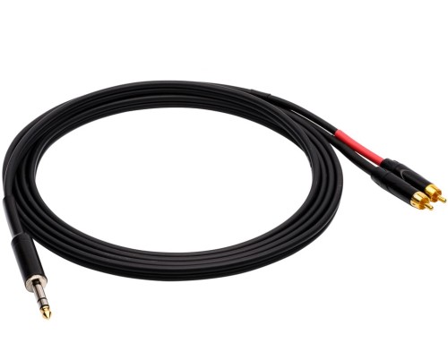 Kabel audio Red’s Music AU1130BX – Jack stereo 6,3 mm / 2 x RCA – 3 m