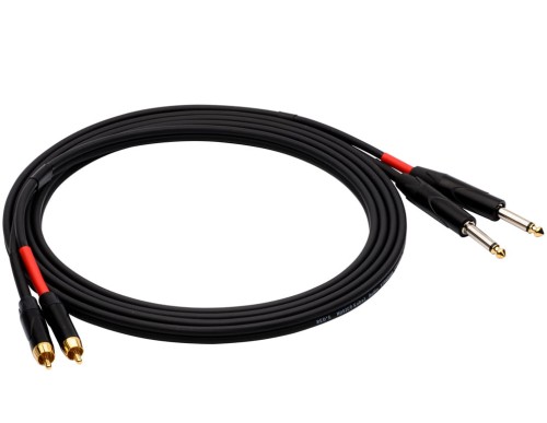 Kabel audio Red’s Music AU1405BX – 2 x Jack mono 6,3 mm / 2 x RCA – 0,5 m