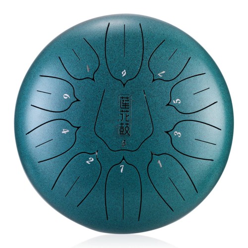 Hluru Huashu Lotus Tongue Drum THL11-12-Malachite – steel tongue drum