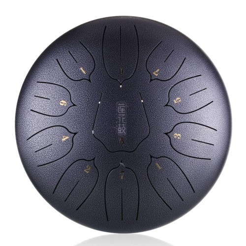 Hluru Huashu Lotus Tongue Drum THL11-12-Meteorite – steel tongue drum