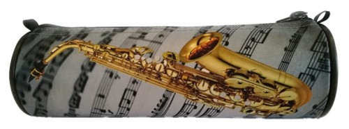 Piórnik tuba szary w saksofony