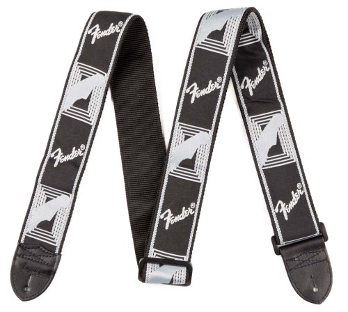 Fender Monogrammed Black/LT Gray/DK Gray - pasek do gitary