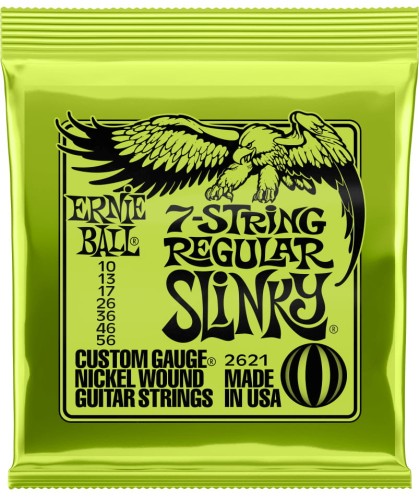 Ernie Ball 10-56 7-String Regular Slinky /2621/ – struny do gitary elektrycznej 7-strunowej