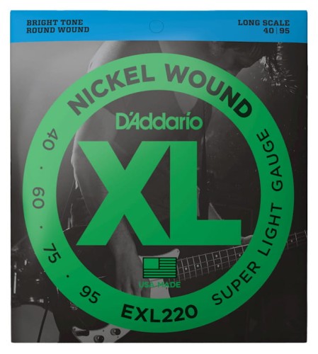 D'Addario EXL220 40-95 – struny do gitary basowej