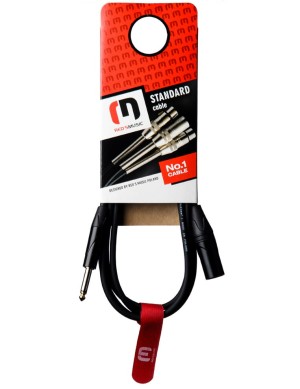 Kabel mikrofonowy Red’s Music MC1310BX – XLR M / Jack mono 6,3 mm – 1 m