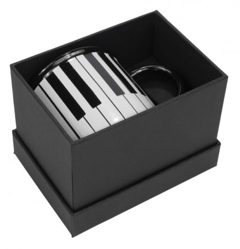 Kubek z motywem klawiatury fortepianowej