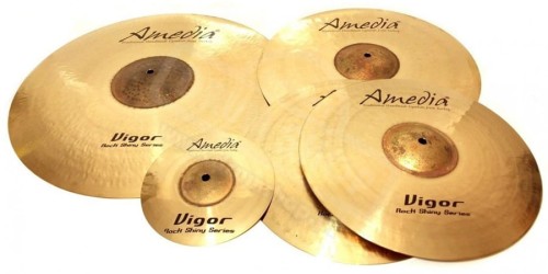 Zestaw talerzy perkusyjnych Amedia Vigor Rock Shiny Set 14”, 16”, 20” + 8”