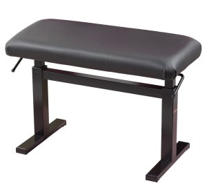Hidrau Model BM45 H czarny skóra ława do pianina / fortepianu