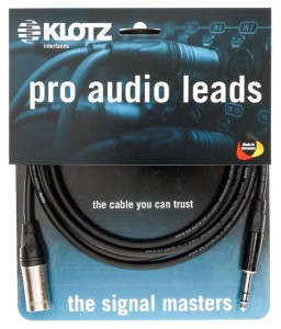 Klotz M1MS1K0500 – kabel mikrofonowy XLR M / Jack stereo 6,3 mm – 5 m