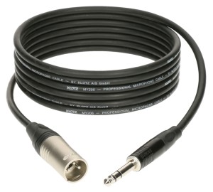Klotz M1MS1K0500 – kabel mikrofonowy XLR M / Jack stereo 6,3 mm – 5 m