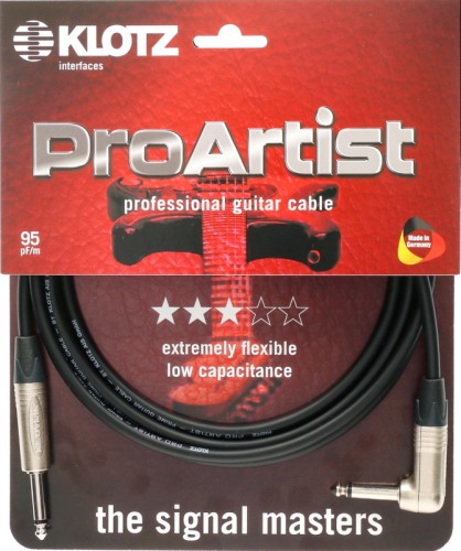 Klotz Pro Artist PRON030PR – kabel instrumentalny 3 m kątowy
