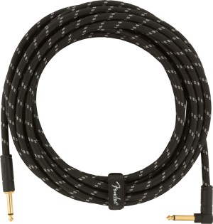Fender Deluxe 18.6’ Black Tweed – kabel instrumentalny 5,5 m kątowy