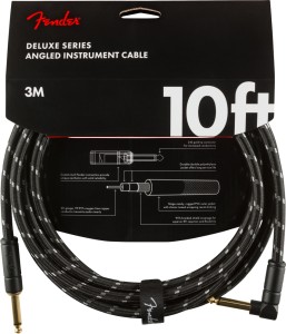 Fender Deluxe 10’ Angle Black Tweed – kabel instrumentalny 3 m kątowy