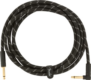 Fender Deluxe 10’ Angle Black Tweed – kabel instrumentalny 3 m kątowy